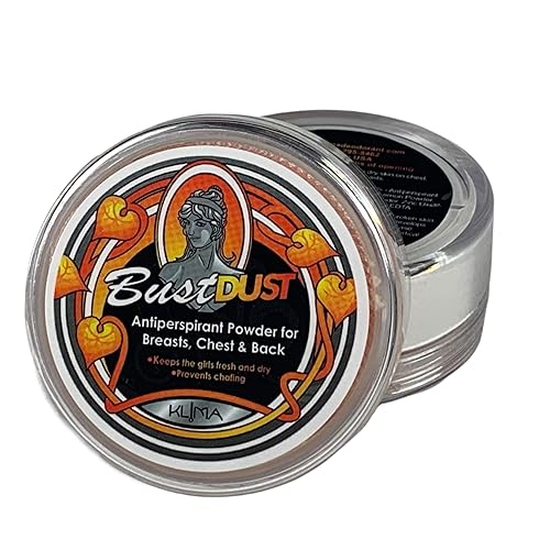 Bust Dust Polvo antitranspirante para senos y pecho.