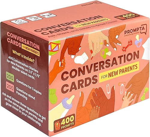 400 tarjetas de conversación para nuevos padres – Preguntas divertidas para conectarse y hablar sobre los elementos esenciales de la crianza –