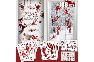 Realistic Bloody Handprints Halloween Wall Decals