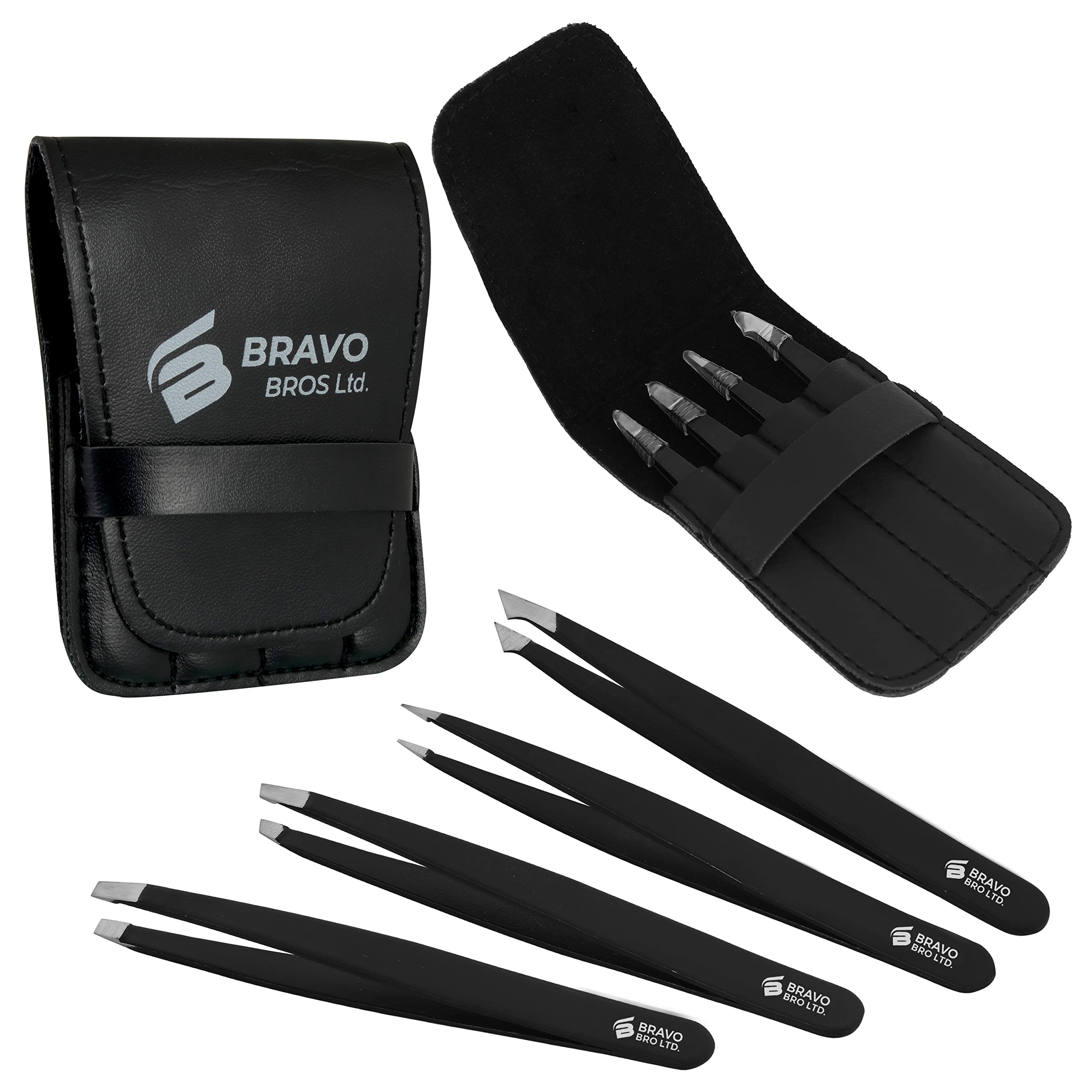 Professional Stainless Steel Tweezers for Facial Hair Women & Men, Set of PCS Eyebrow Tweezers for Ingrown Hair Facial Hair - Image 3