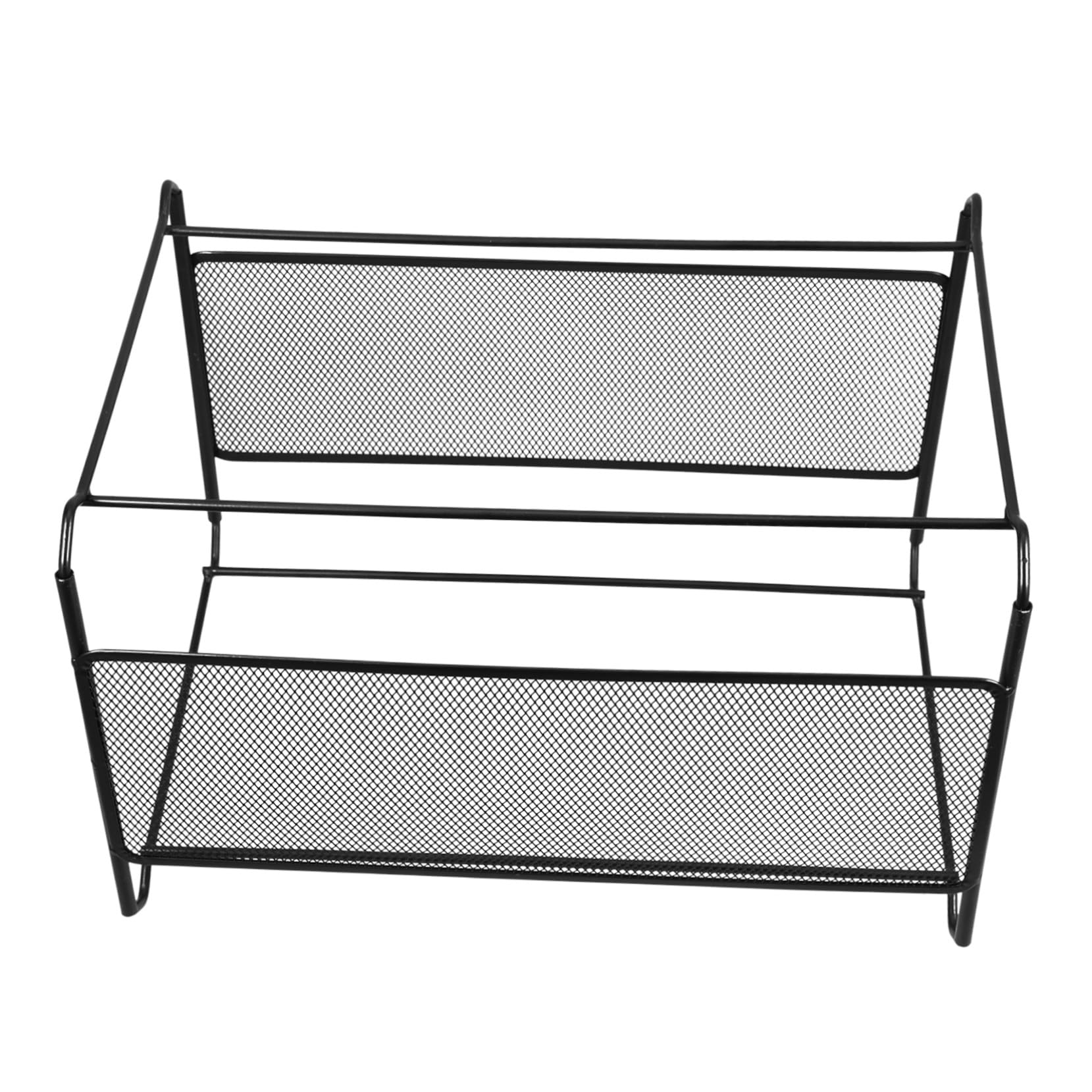 Panier à documents anti-désordre support noir durable pour bureau