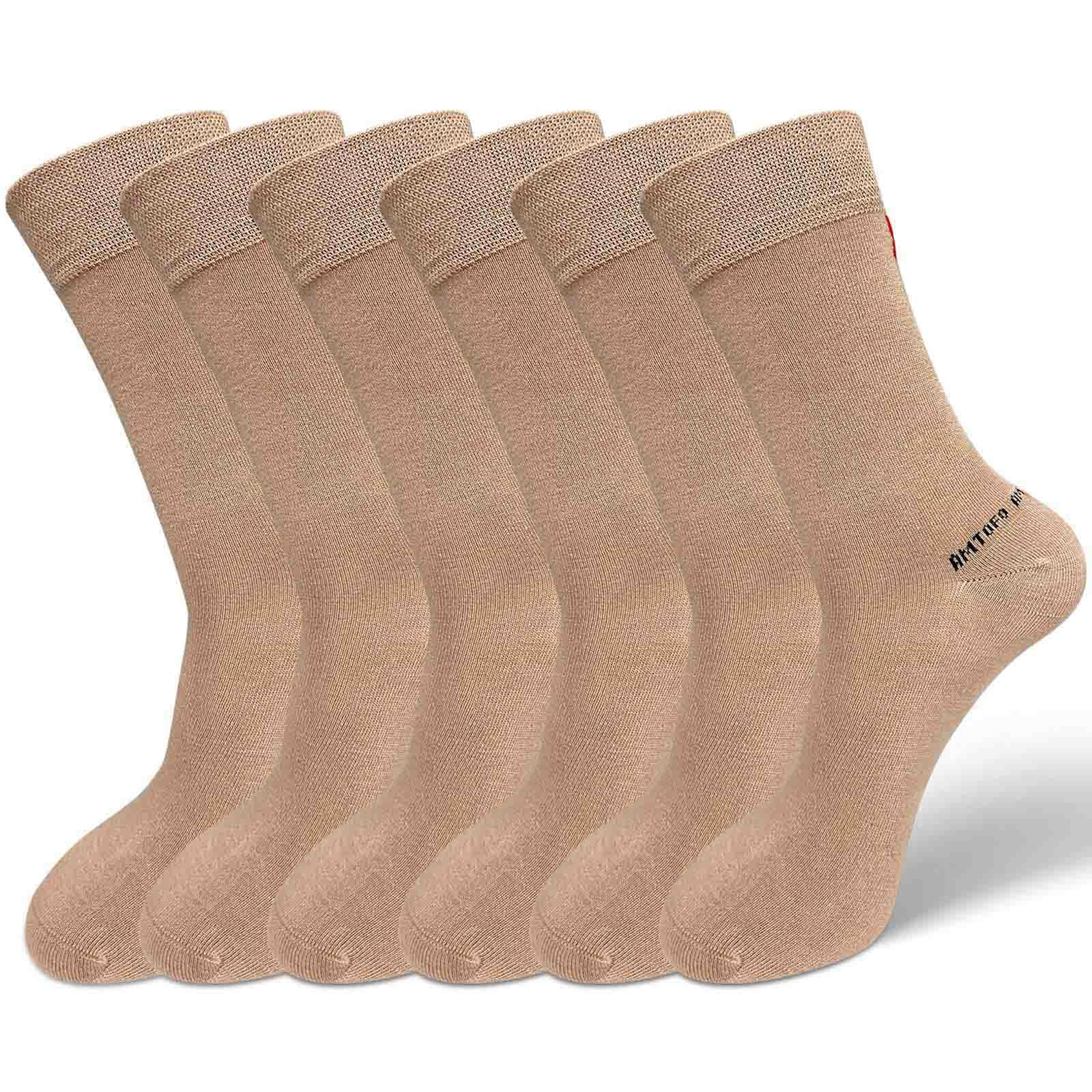 LOFIR Bambus Socken für Damen Herren: Bambusfaser-weiche Kurze Bambus Strümpfe Atmungsaktive Bambussocken Anti Schweiss Hohe Elastizität Sportsocken 6 Paare EU 36-50
