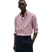 Tommy Hilfiger Uomo Camicia Flex Poplin Micro Gingham Regular Fit