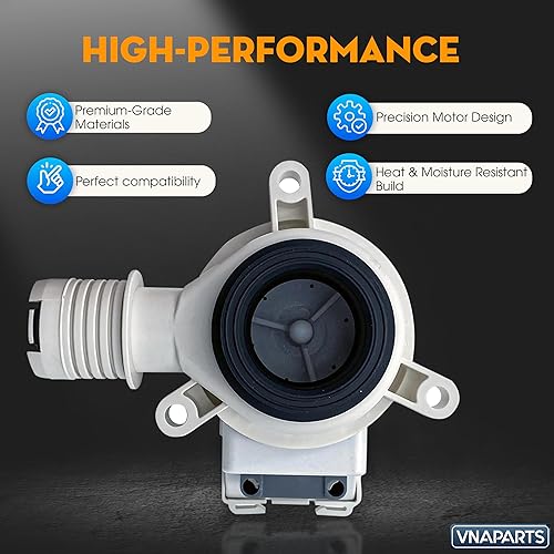 Miniatura 7 de Bomba de drenaje de lavadora W11399437 W11259498 120V 60Hz 1.2A compatible con Whirlpool Maytag Kenmore repuesto 4961028 AP6974144 PS12731241