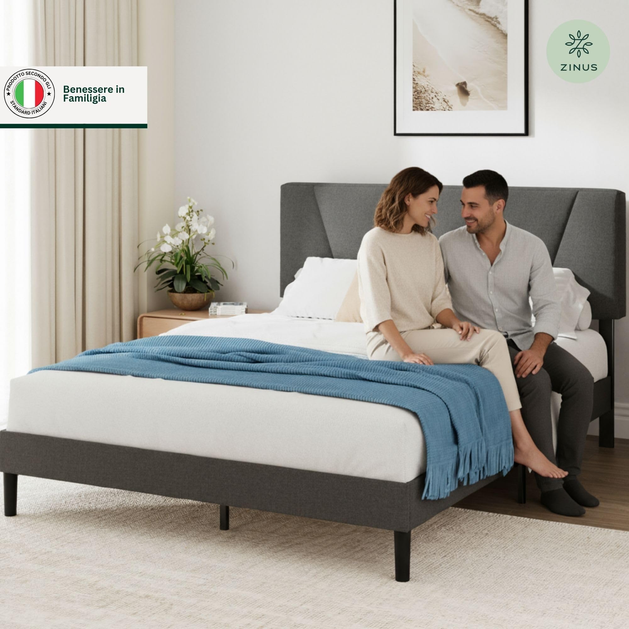 Zinus Maddon platform, beige, 140 x 200 cm