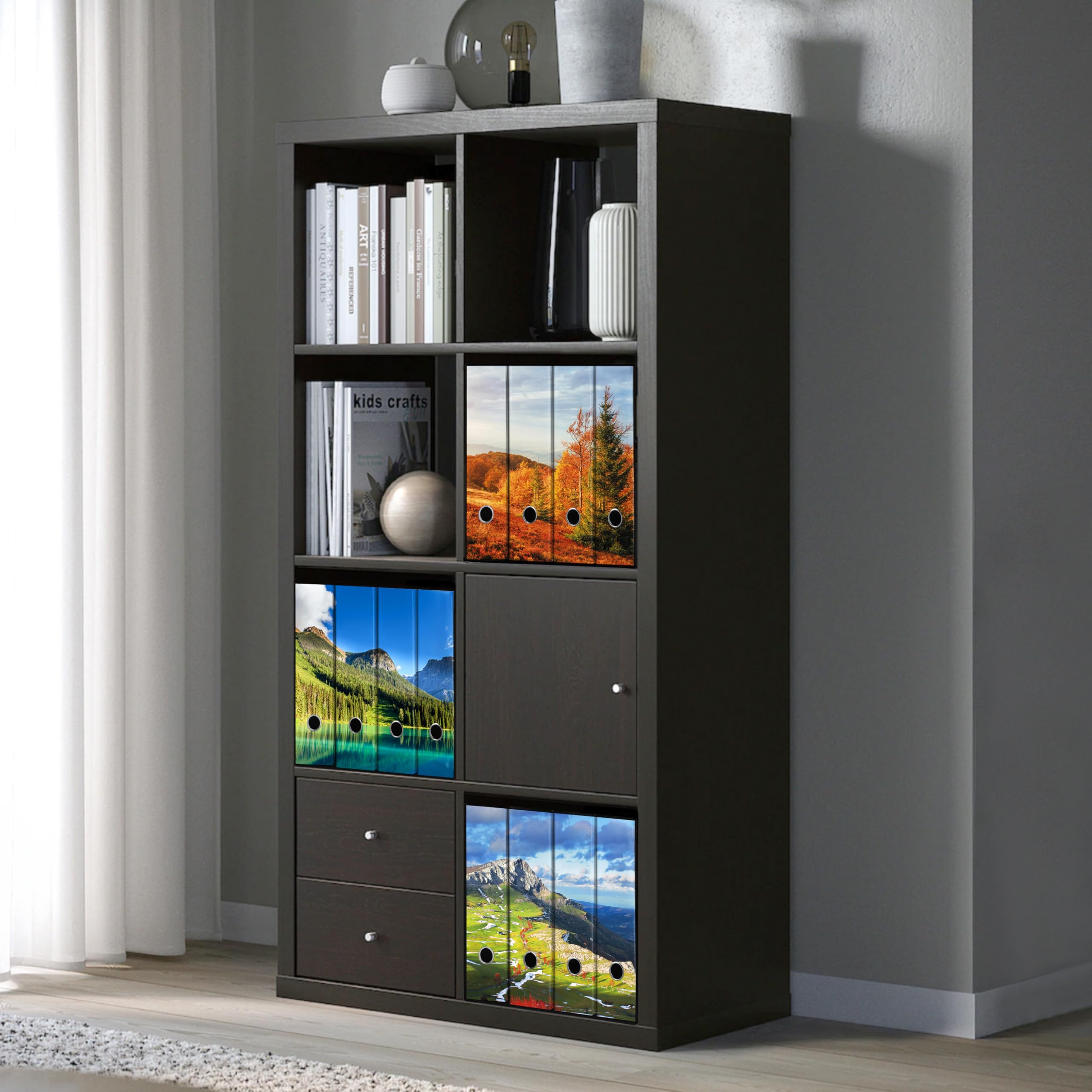 Set da 4 raccoglitori ad anelli - AUTUNNO (H31 cm con 2 anelli)