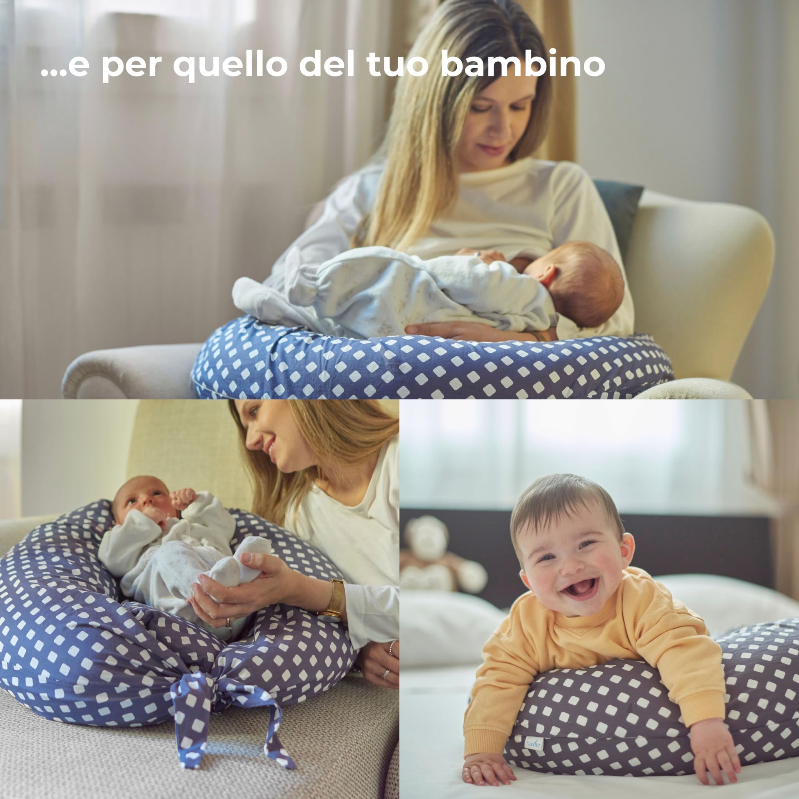 Nuvita 7200 DreamWizard Memory 3D – Cuscino Gravidanza e Allattamento Ergonomico, 3D Mesh Traspirante, Certificazione OEKO-TEX, Fodera Sfoderabile e Lavabile - Beige
