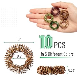 Mr. Pen- Spiky Sensory Rings, 10 Pack, Colorful Stress Relief Fidget Sensory Toys, Fidget Rings, Fidget Ring for Anxiety, Stress Relief Rings, Massager for Fidget, Sensory Ring