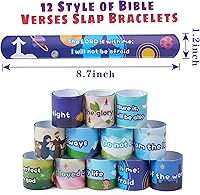 Vista 2 de Kolewo4ever 144 pulseras con versículos bíblicos, pulseras religiosas cristianas bofetadas, pulseras bíblicas inspiradoras de las Escrituras, 12