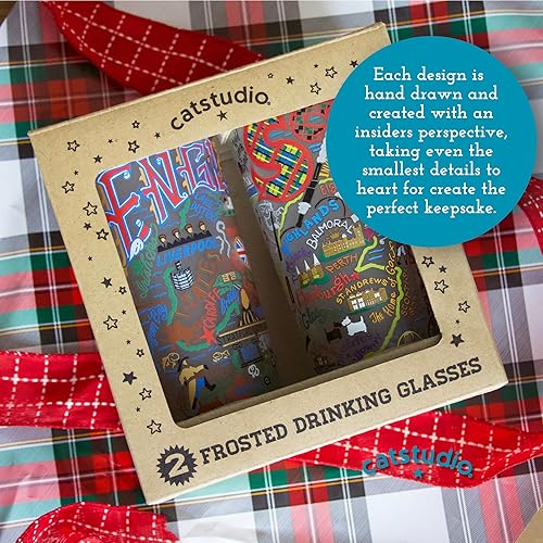 Miniatura 8 de Catstudio Vasos para beber, vaso de vidrio esmerilado de Virginia para cocina, bar, taza de bebida diaria o vaso de cóctel, vaso de vidrio apto para