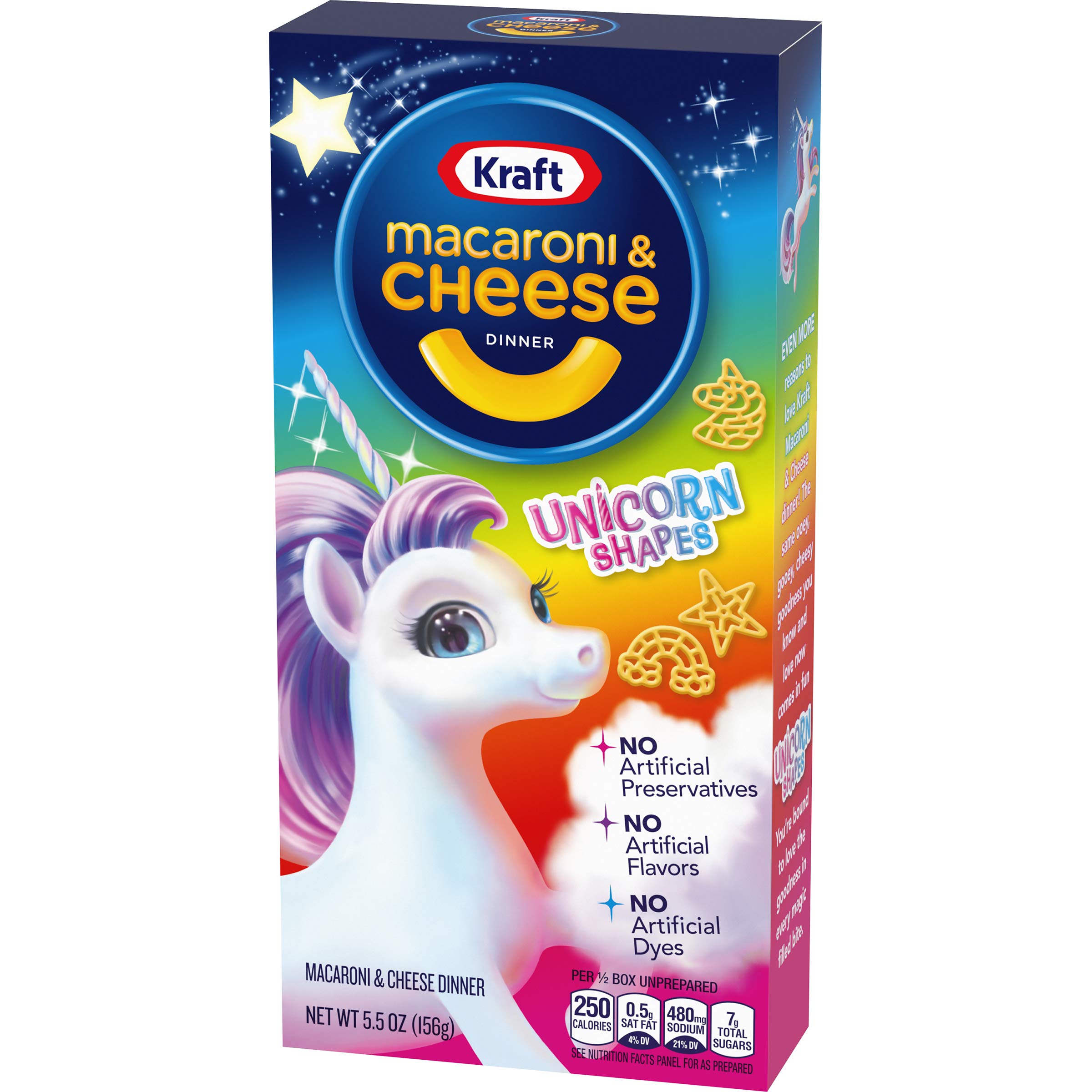 Kraft Macaroni & Cheese Dinner with Unicorn Pasta Shapes (5.5 oz Box