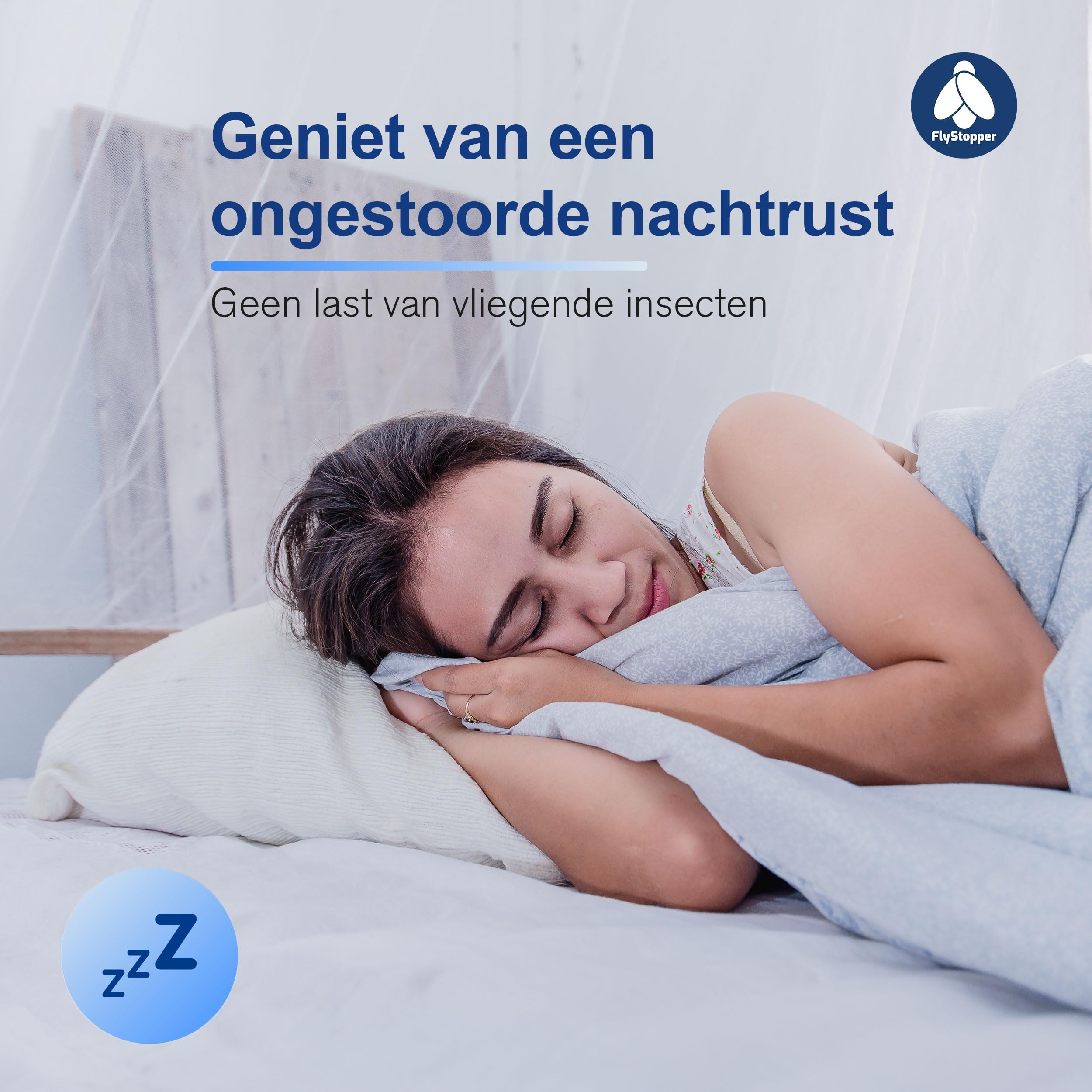 Flystopper - MOSKITONETZ Doppelbett XXL - 240x220x230, XXL Mückennetz