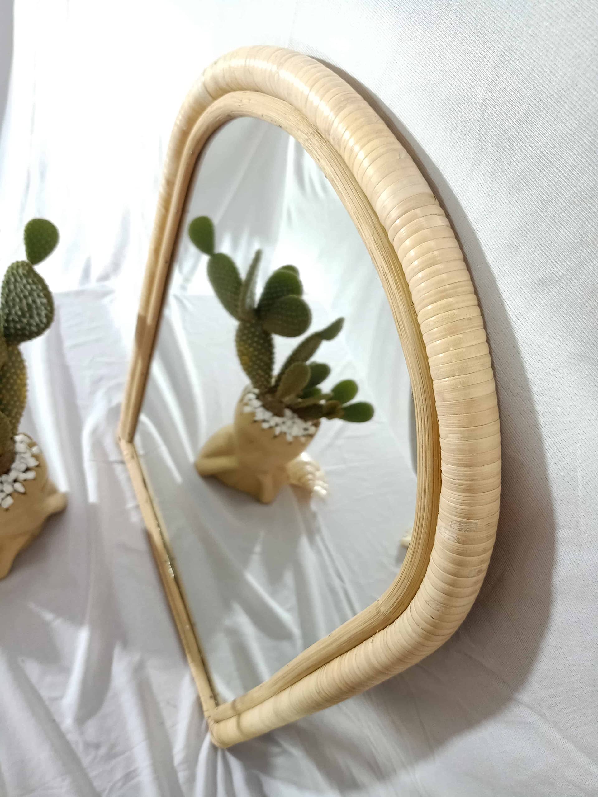 Buy Handmade Rattan Mirror, Rattn Rectangle Mirror, Cane Mirror  