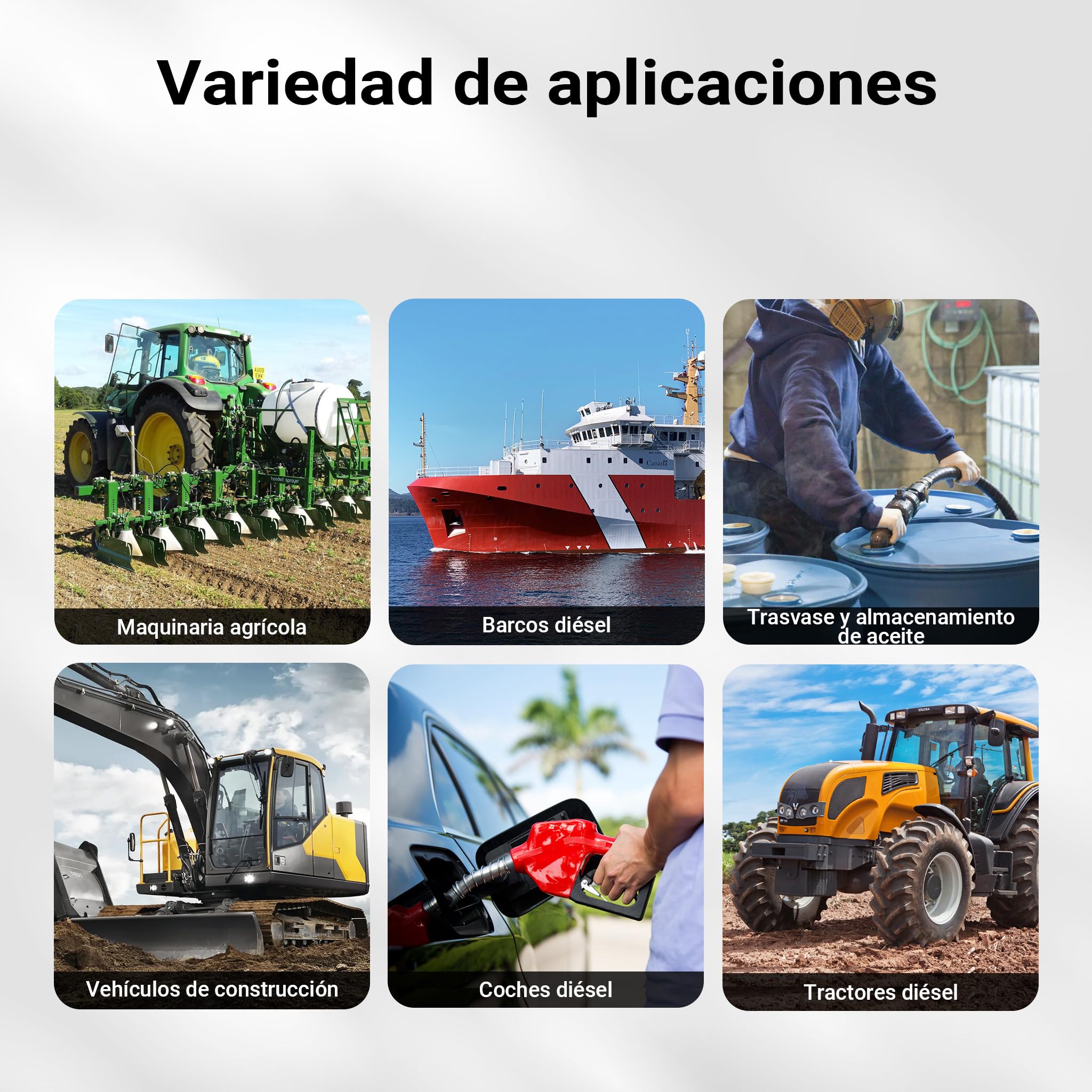 Wiltec Bomba autocebante para diésel y gasóleo 230 V / 550 W surtidor autoaspirante de gasoil 20-60 l/min con pistola automática y contador para trasvase trasiego de combustible