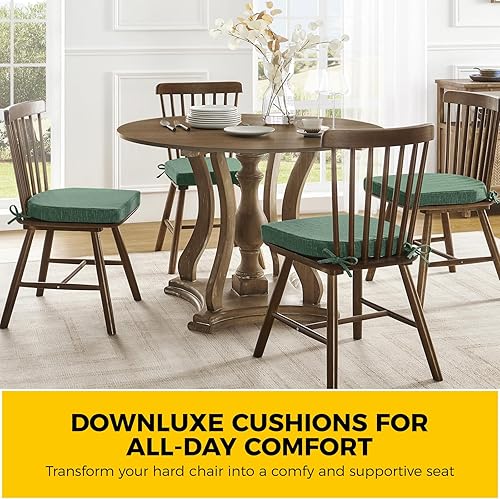 Miniatura 7 de downluxe Cojines para sillas de interior para sillas de comedor, almohadillas de espuma texturizadas suaves y cómodas para sillas de cocina con