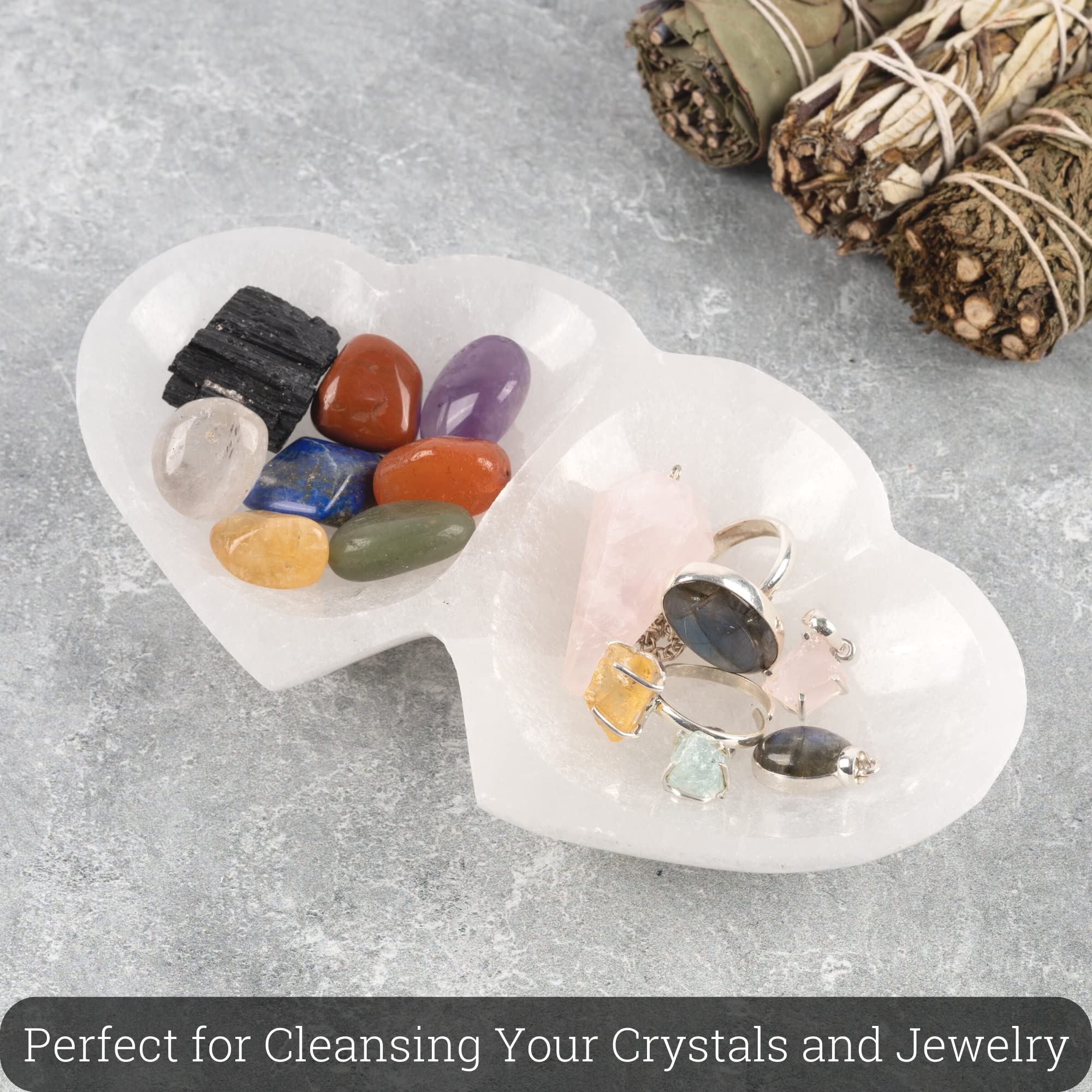 セレナイト　2個セット　ヒーリングストーン　ポーチ付き セレナイト 2個セット ヒーリングストーン ポーチ付き