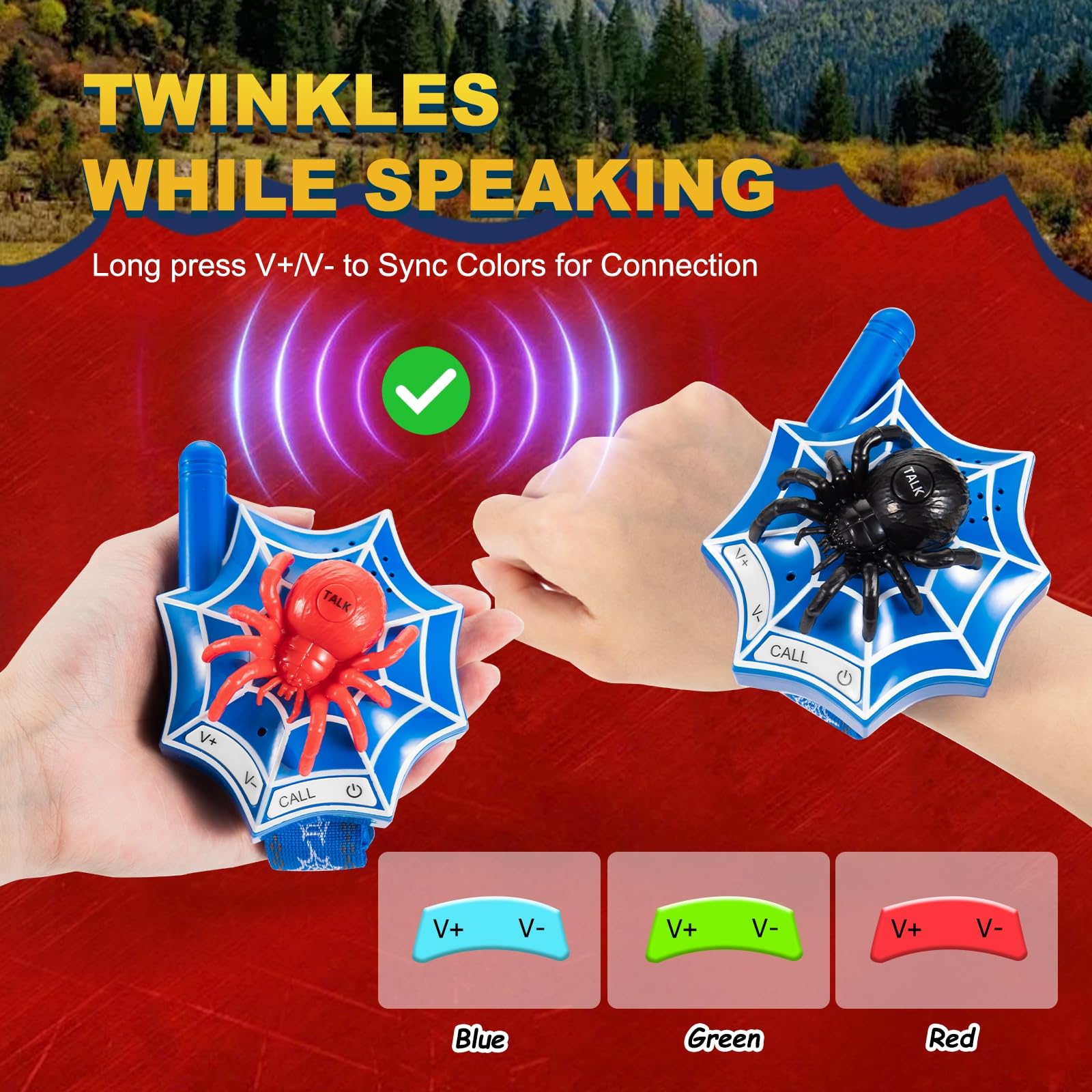 Amazon.com: AZYFEI Spider Walkie Talkies for Kids - 2 Way Radios