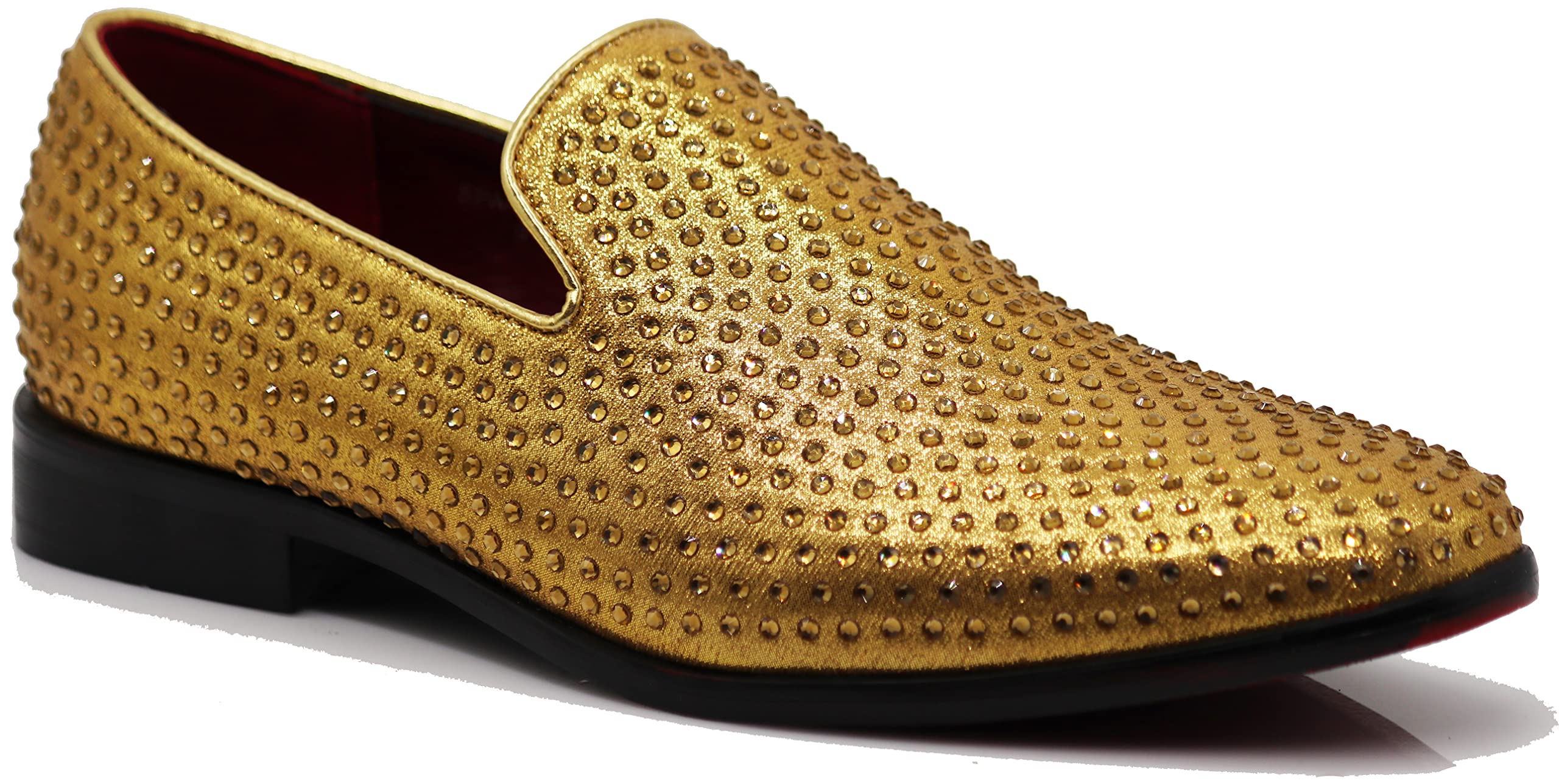 SPK26 Men's Vintage Velvet Rhinestone Designer Dress Loafers Slip On Shoes Classic Tuxedo Dress Shoes