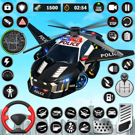 Helicóptero da Polícia Voando Heli Car Shooting Game - City Rescue ...