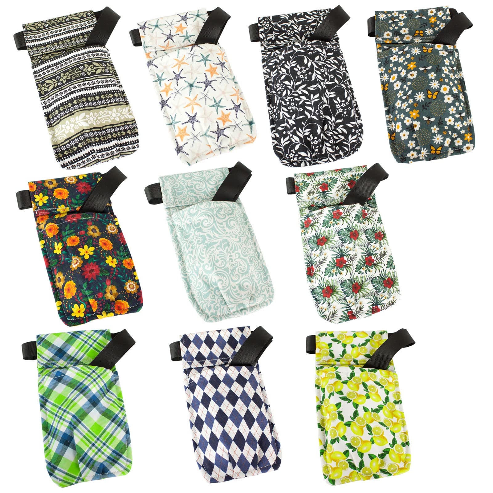 Appease Massage Lotion Bottle Holster - Fun and Stylish Washable Holsters - 100% Cotton Duck Cloth - Removable Belt, Use Ours or Your Own. Our Belt Fits 26-44 Inch Waists - Vintage Flowers