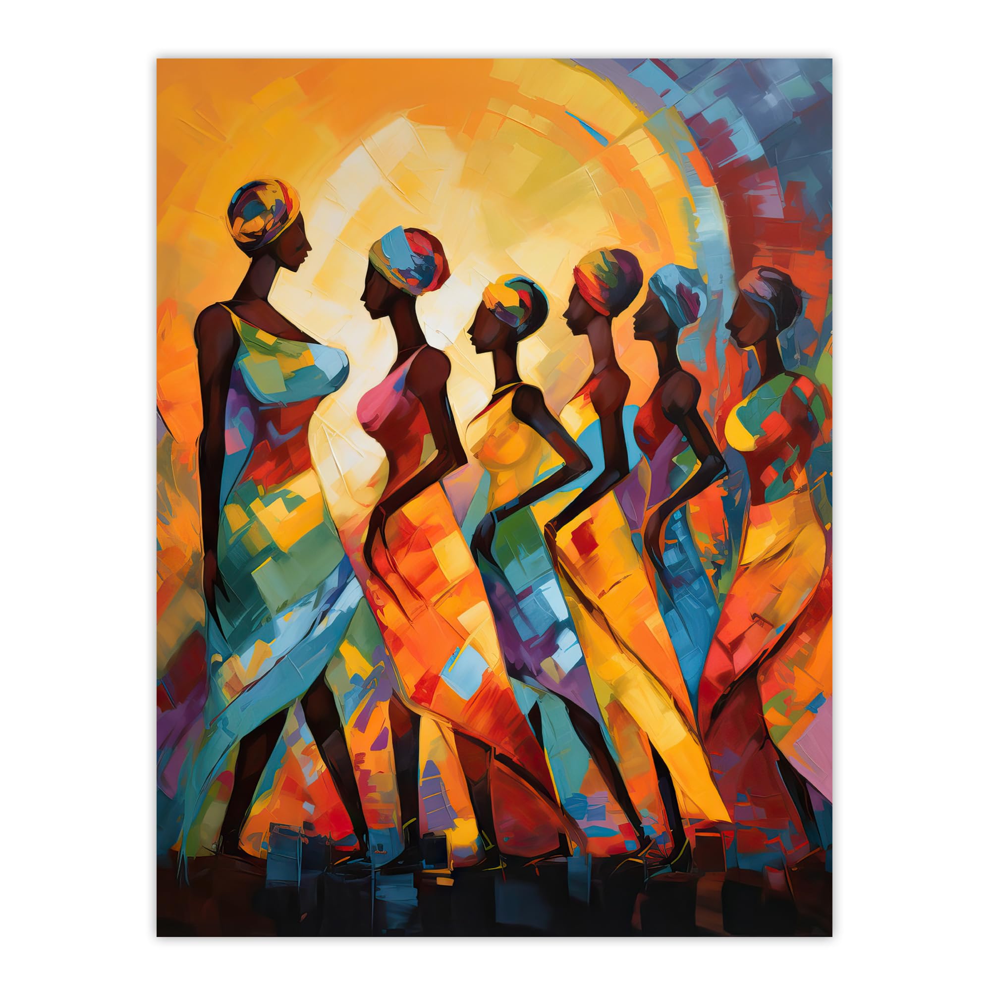 Artery8 African Cultural Dance Wall Art Print Poster W12" x H16"