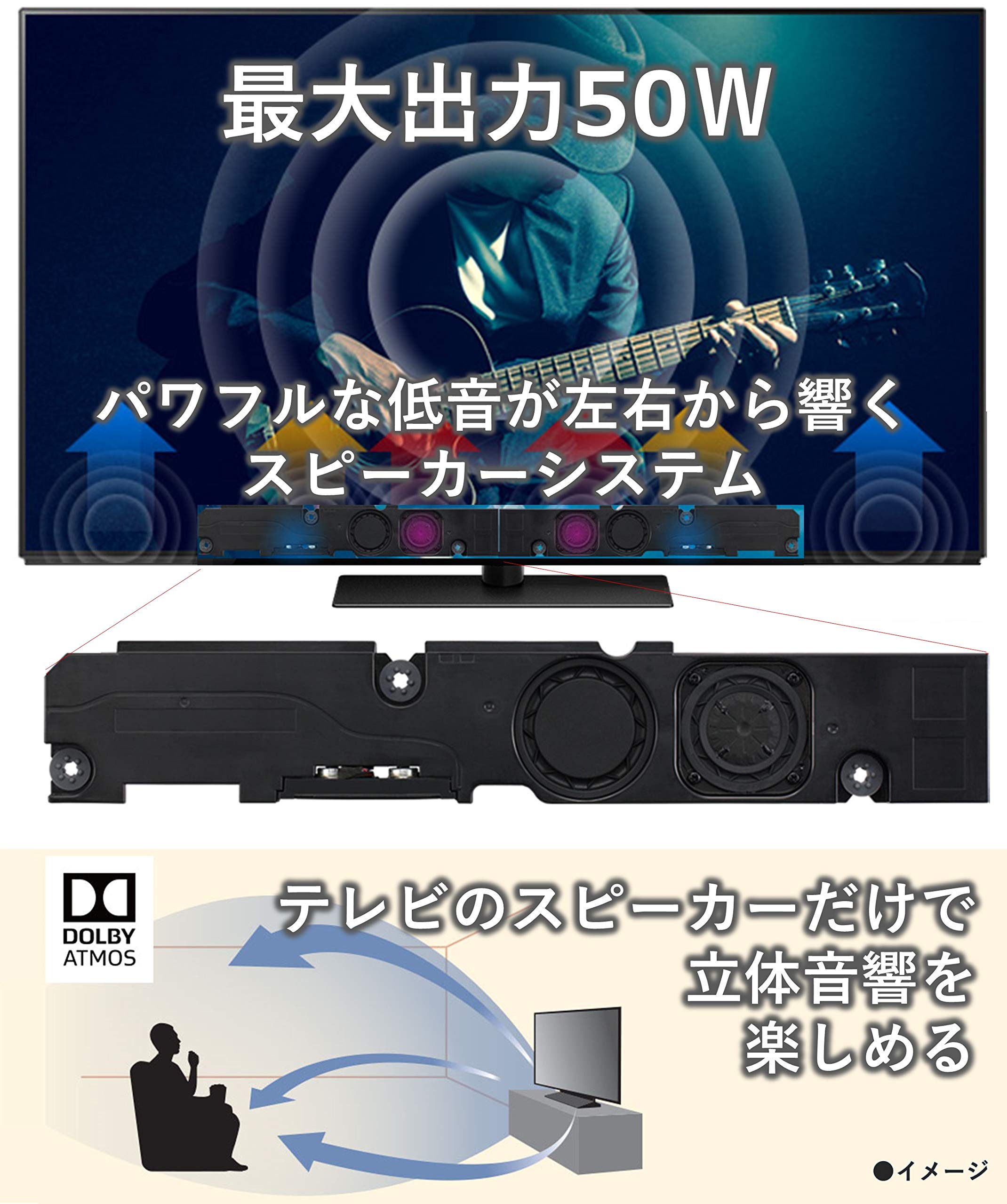 Amazon | パナソニック 55V型 4Kダブルチューナー内蔵 有機EL テレビ 