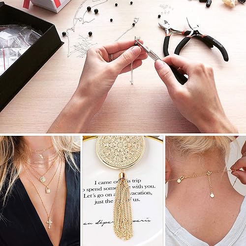 Miniatura 8 de 66 pies20M Cadena de bordillo de acero inoxidable chapada en oro de 18 quilates, 2mm, acero inoxidable 304, eslabones trenzados planos, cadenas de