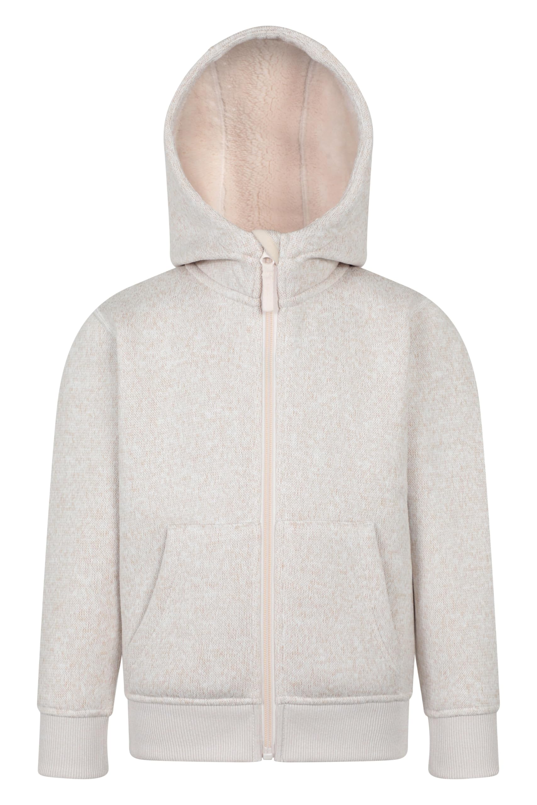 Mountain Warehouse Light Beige Nevis Fur Lined Kids Full Zip Hoodie 11-12Y