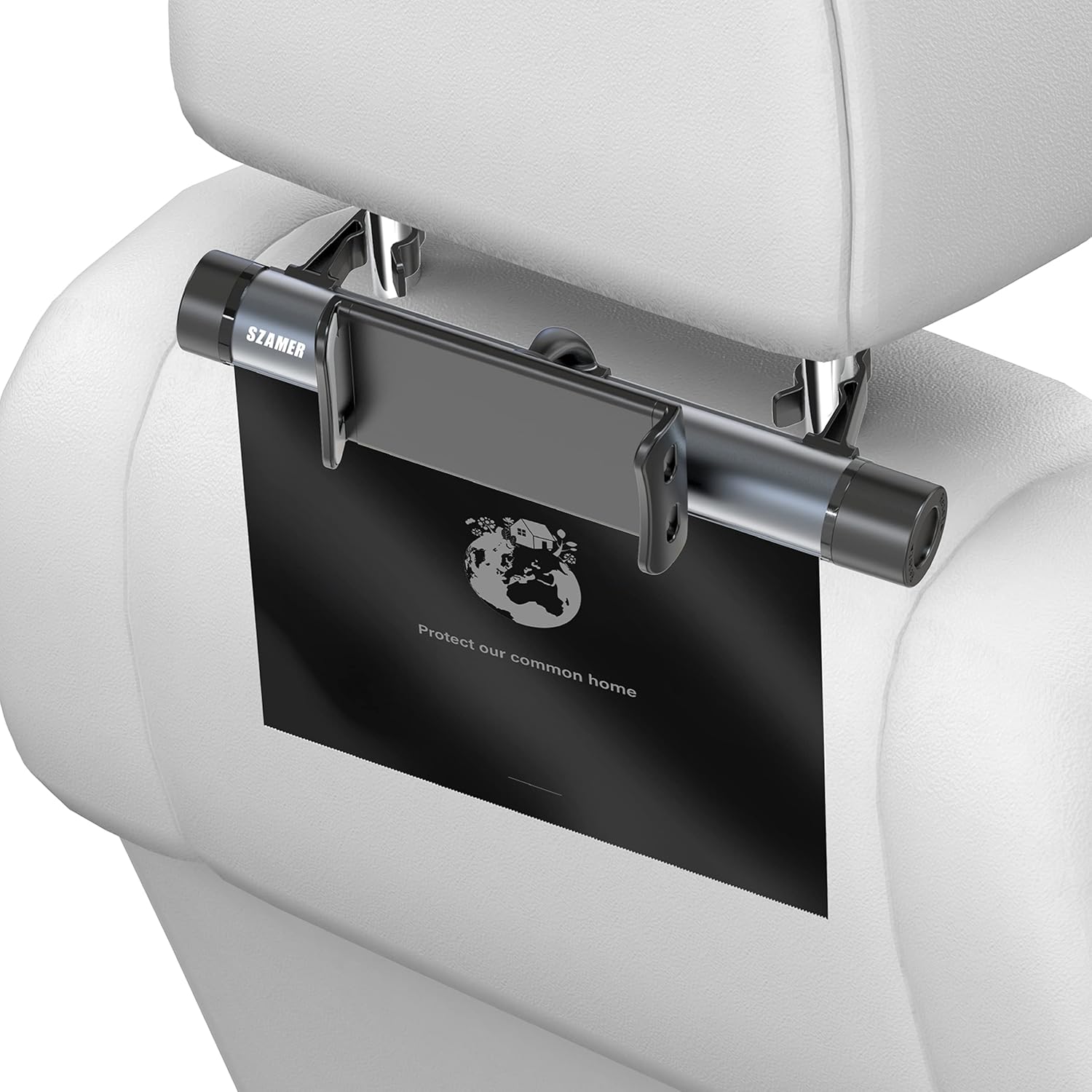 SZAMER Car Headrest Tablet Mount Holder, 2 in 1 Hanging