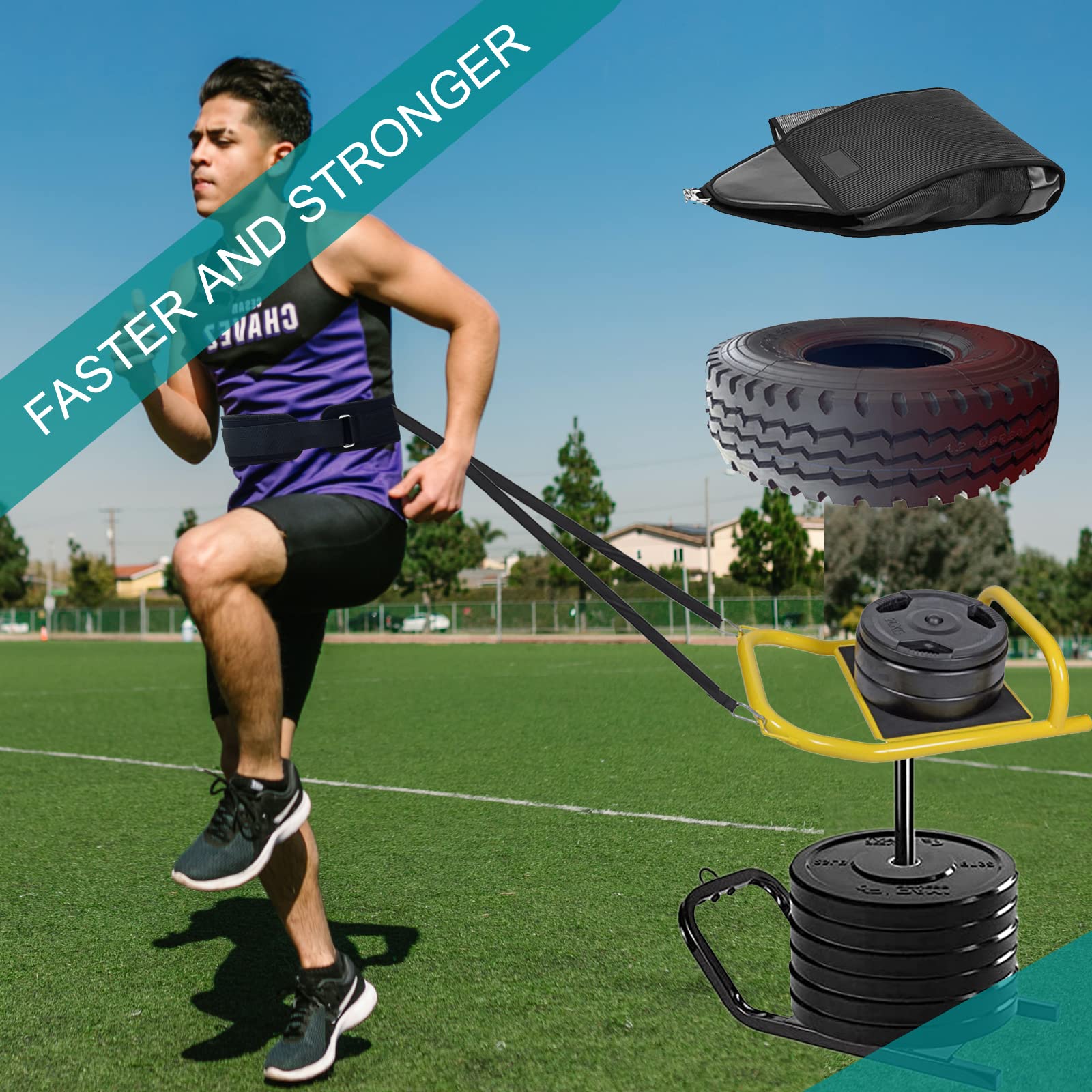 Ceinture De Résistance Baoblaze Pour Entraînement De Course Et Traction – Nylon Réglable, Anneaux En D Pour Traîneau, Parachute Ou Pneu – Largeur 10 Cm, Longueur 82 Cm