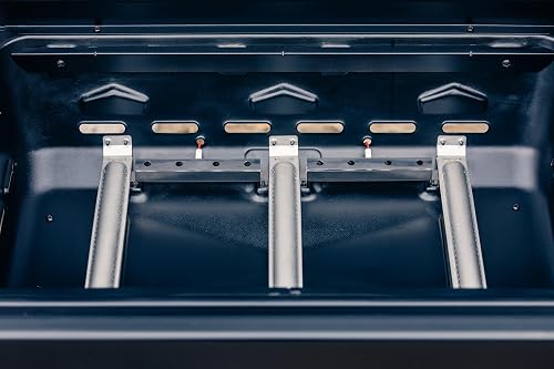 Campingaz Compact 3 L Gas BBQ | Compact barbecue gas grill trolley with 3 aluminized steel burners lid with thermometer, grease tray and 2 fold-down side shelves | 7.5 kW power - 7