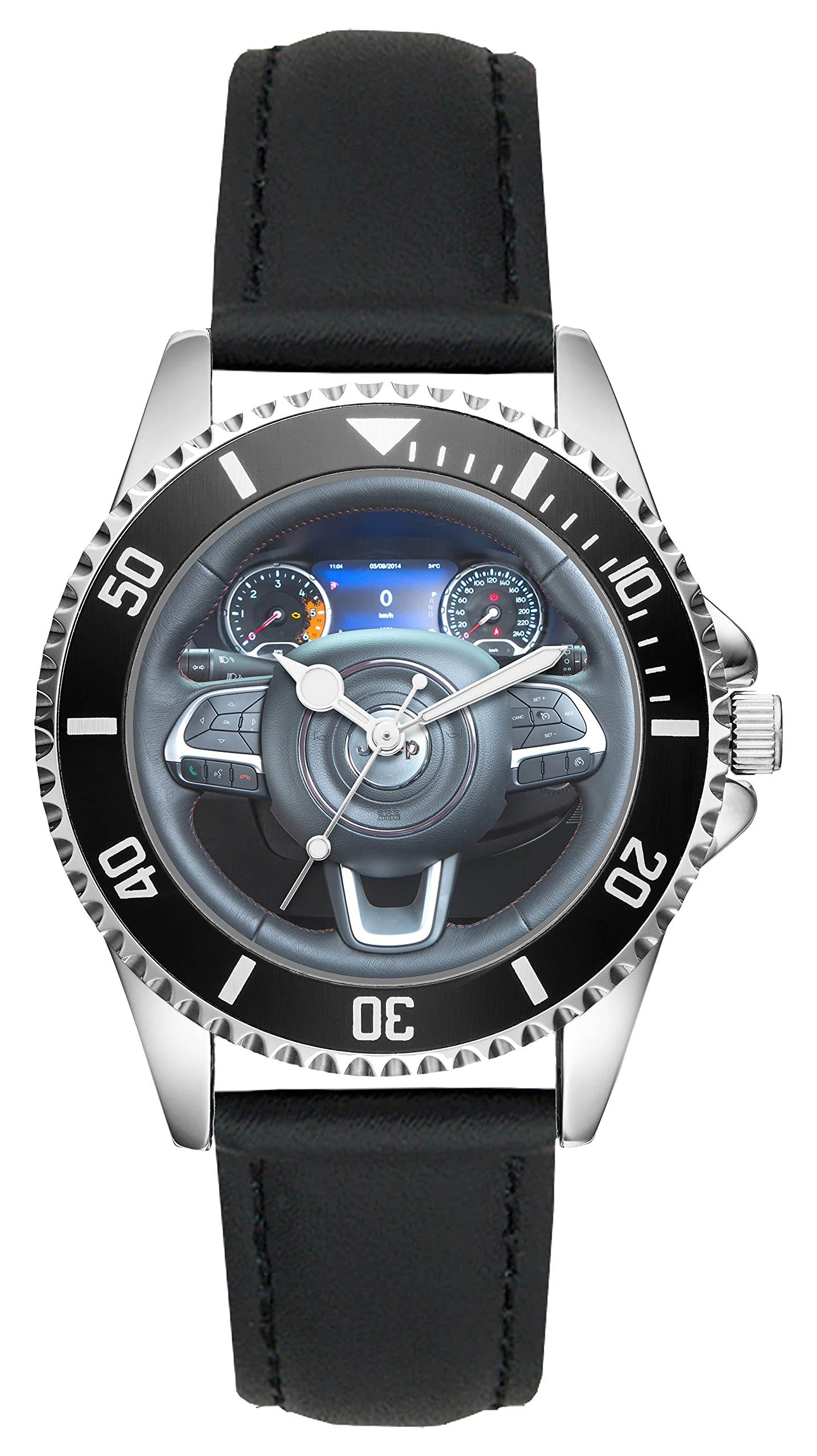 KIESENBERG Orologio da uomo Regalo per Opel Astra OPC Fan Cockpit Quarzo Analogico Orologio da polso 20985