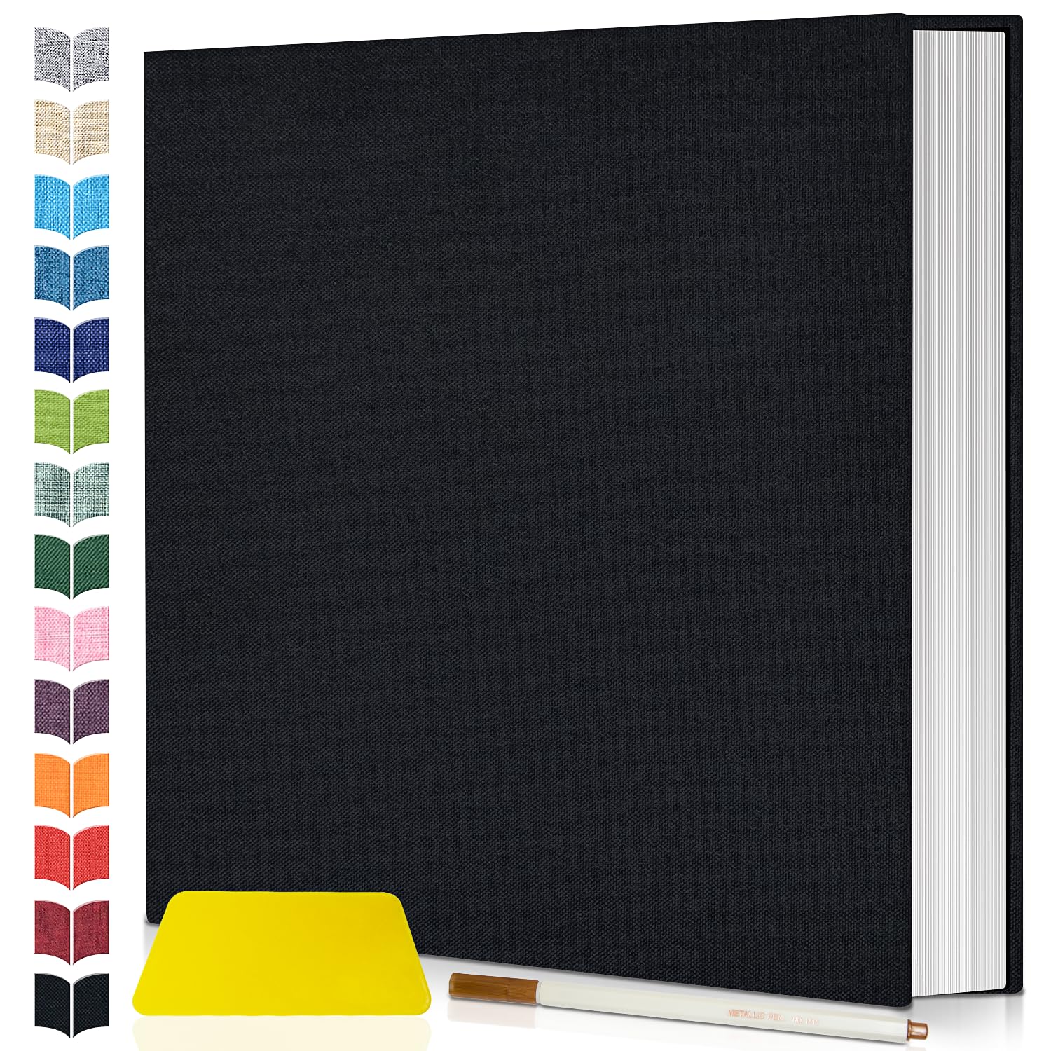 Photo 1 of Artfeel Photo Album Self Adhesive Scrapbook,Large Photo Book for 4x6,5x7,8x10 Pictures,DIY Album for Baby Wedding Family Travel Birthday,with Metallic Pen and Scraper