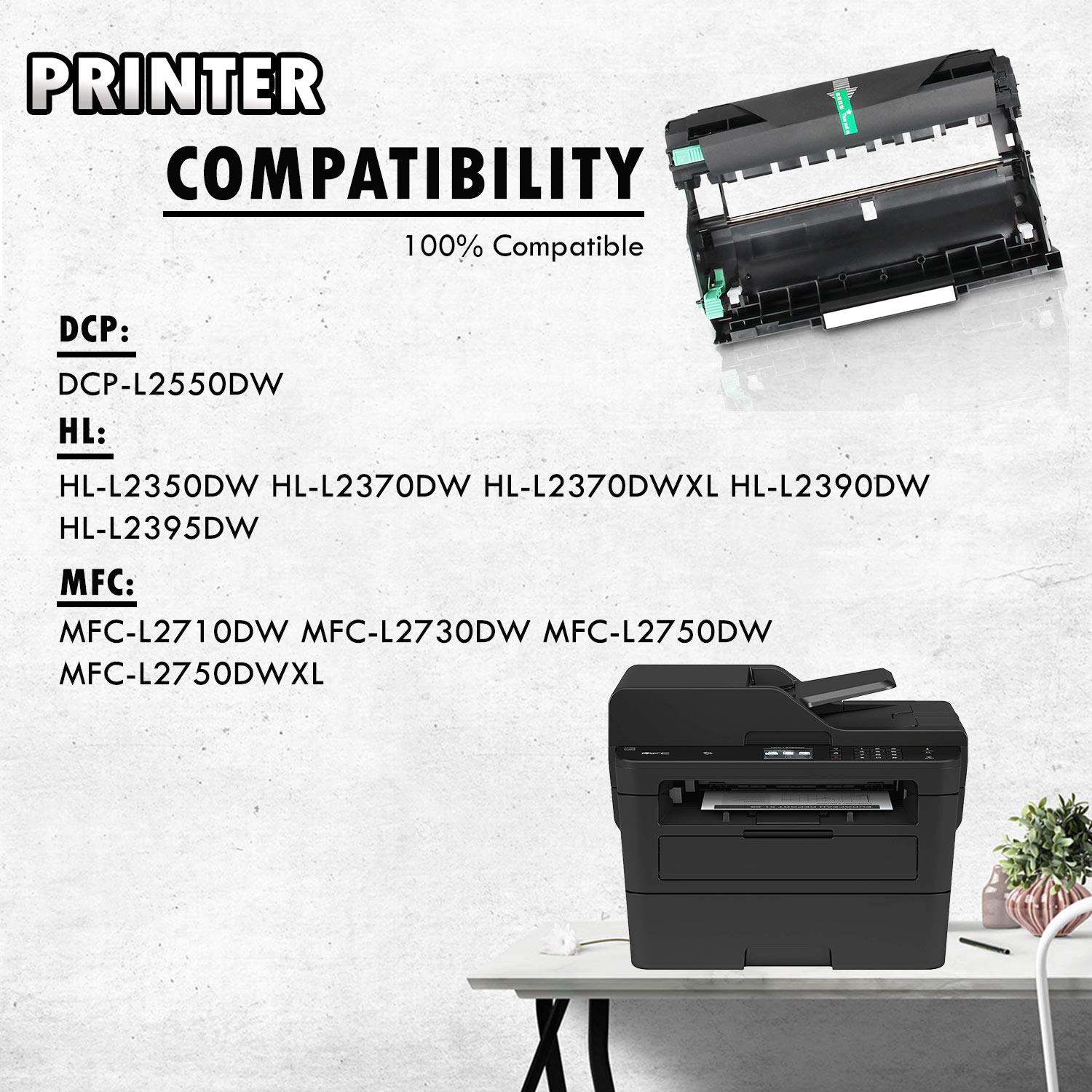 Colorich DR730 Drum Unit Compatible For Brother DR-730 Use In DCP-L2550DW MFC-L2710DW HL-L2390DW - Foto 2