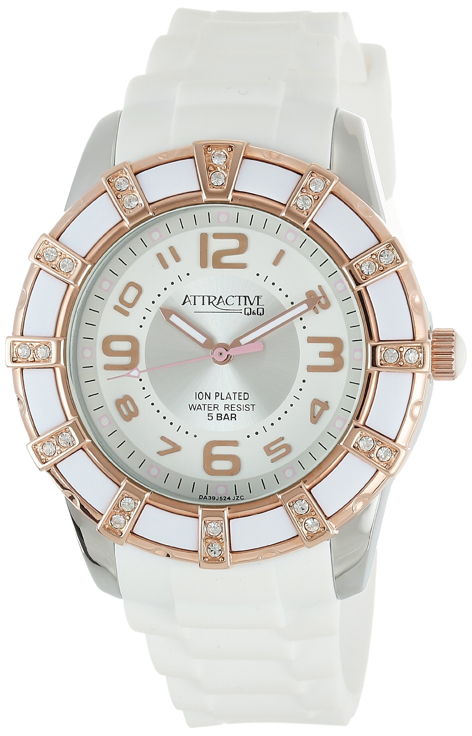 Q&Q for Women - Analog DA39J524Y Silicone Watch