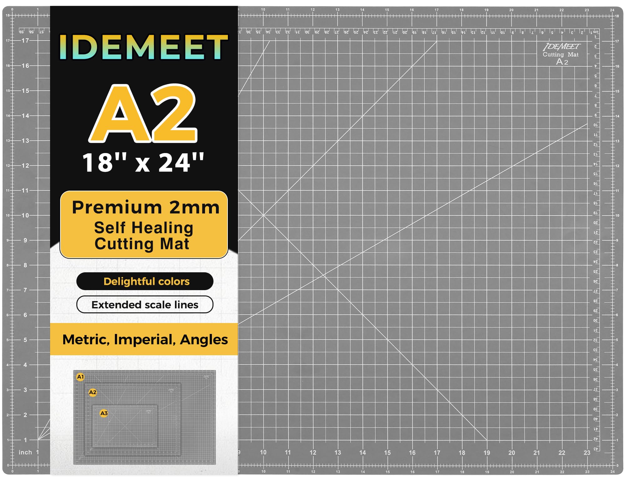 Idemeet Large Self Healing Sewing Mat 18'x24'