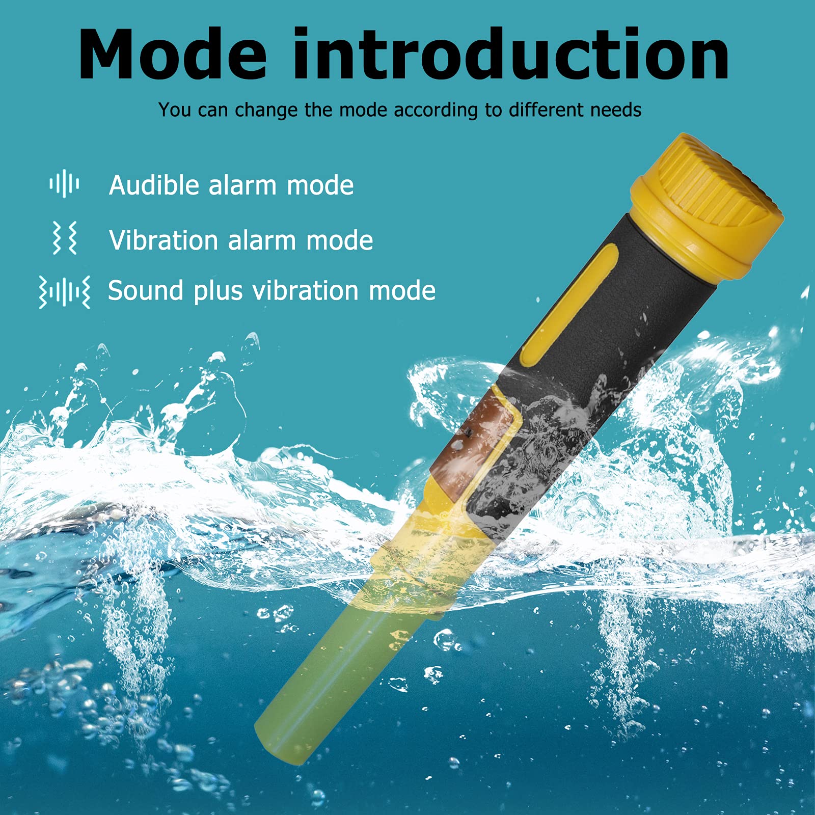 2 en 1 Détecteur de Métaux + Pointeur, Détecteur D’Or Étanche Ip68 Portable, Localisateur de Métaux sous-Marins, Chasseur de Métaux de Plongée, Chercheur de Trésors