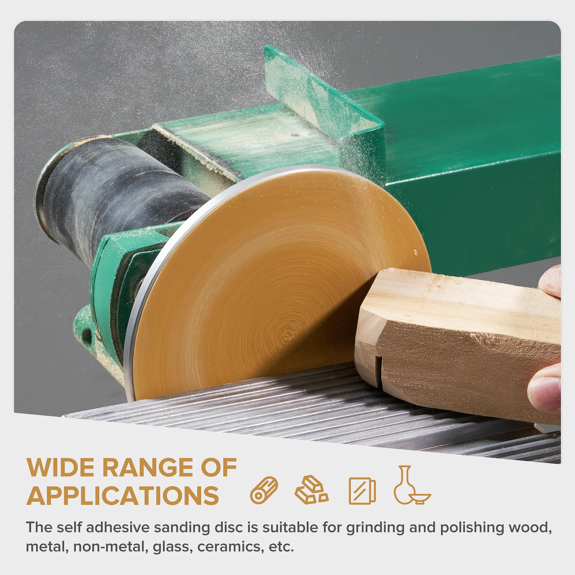 6 Inch PSA Sanding Discs - 320 Grit -6
