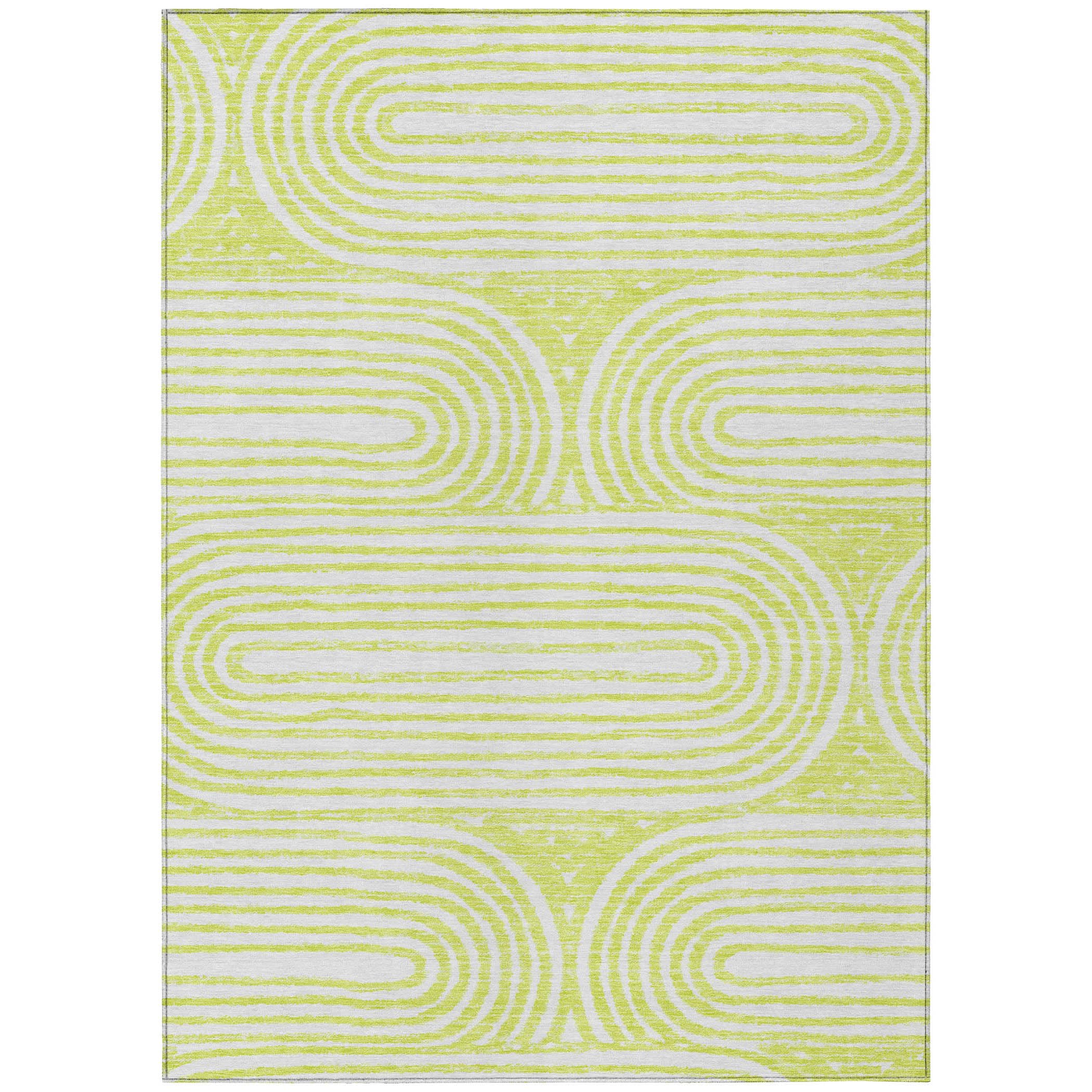 Addison Rugs Chantille ACN140 Green 3' x 5 Indoor Outdoor Area Rug, Stain Resistant, Machine Washable, Non Shedding, Bedroom, Living Room, Dining Room