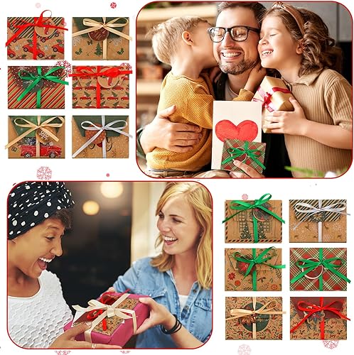 Miniatura 6 de Yeaqee 60 juegos de cajas de tarjetas de regalo de Navidad, cartón, soporte para tarjetas de regalo de Navidad, cajas de regalo de Navidad, caja de