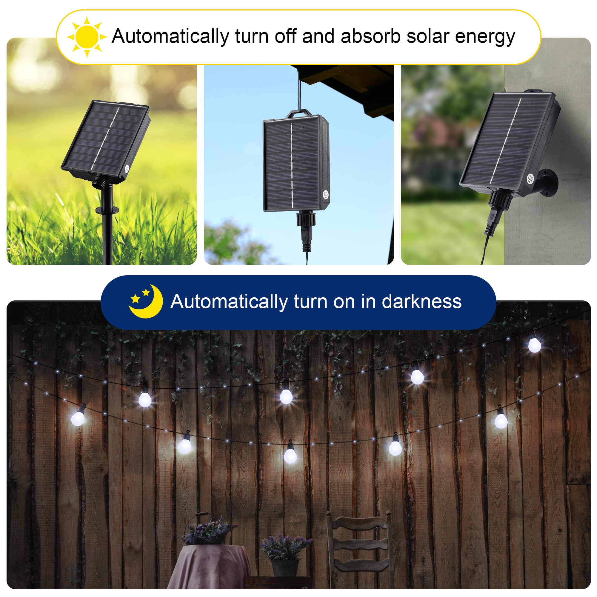INNOVATE Lichtsnoer op zonne-energie, voor buiten, 5,7 m, bruin henneptouw, tuinverlichting, 10 lampen, amber, lichtketting op zonne-energie, balkon, 3200 K, warmwit, IP 44, 8 uur accu, tuindecoratie