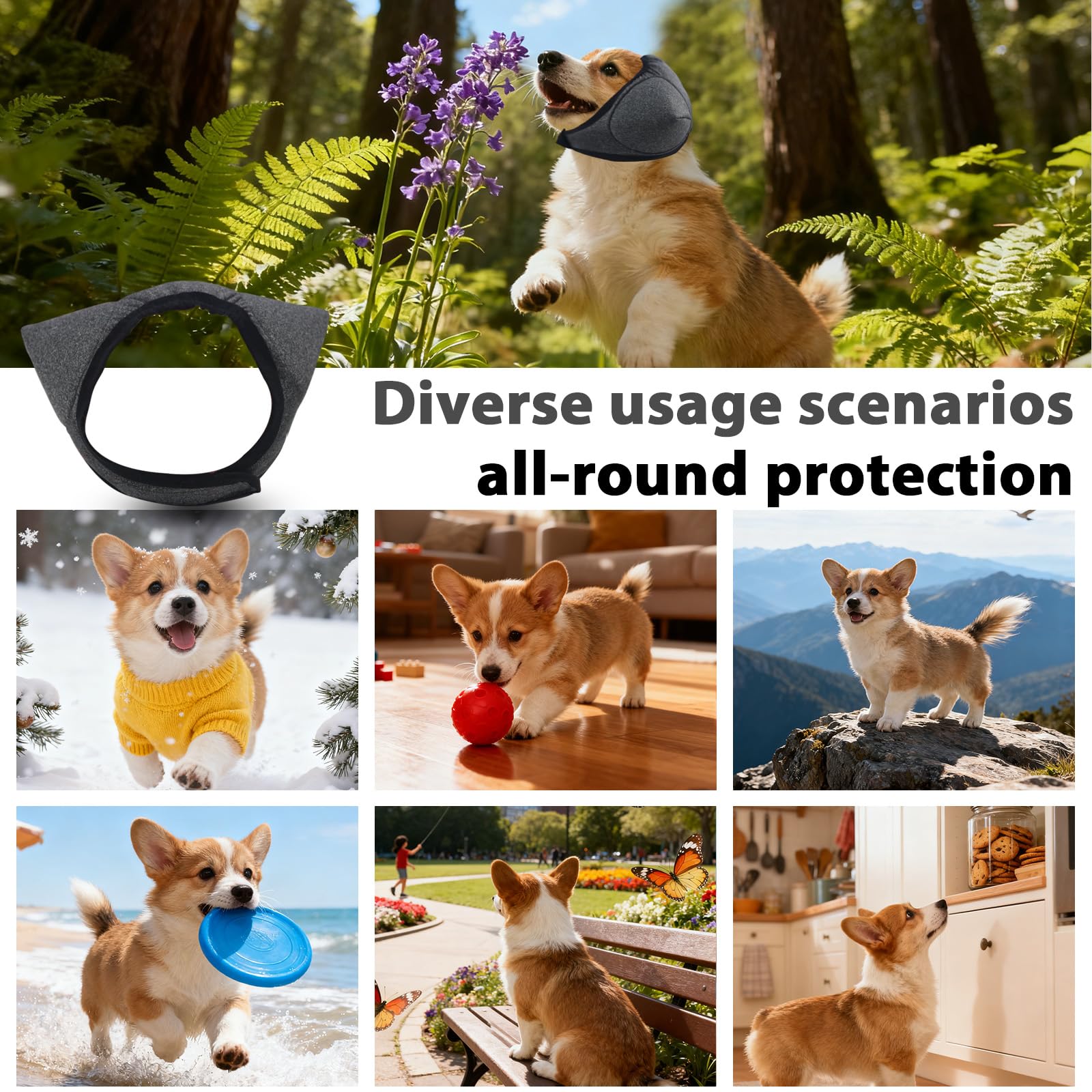 Adhiper Cuffie antirumore per cani, impermeabili, per toelettatura, bagno