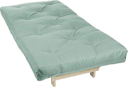 Miniatura 238 de Poly Solid - Colchón de futón completo, 8 pulgadas, color azul polvoriento Negro -,Azul,rosado (Blush Pink),Borgoña,Burnt orange,2-Burnt