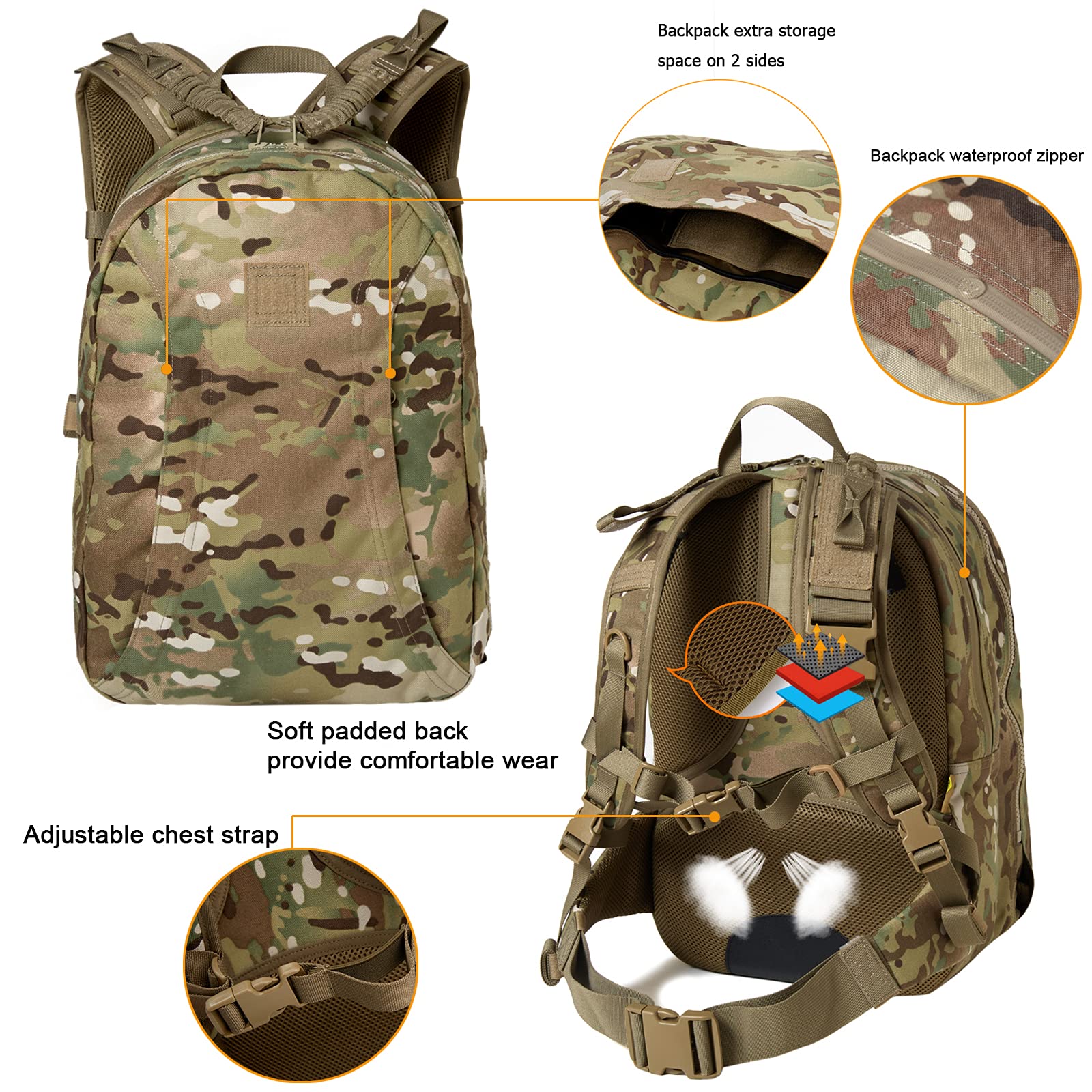 Amazon.co.jp: MT Tactical ファストアクションリュックサックシステム