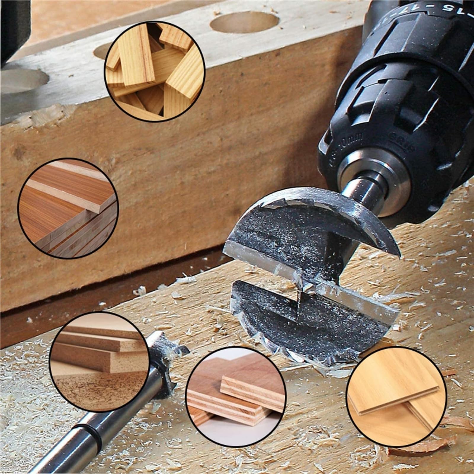 Punta Forstner 16 Mm Per Legno - Multidente Per Fori Precisi - Foto 6