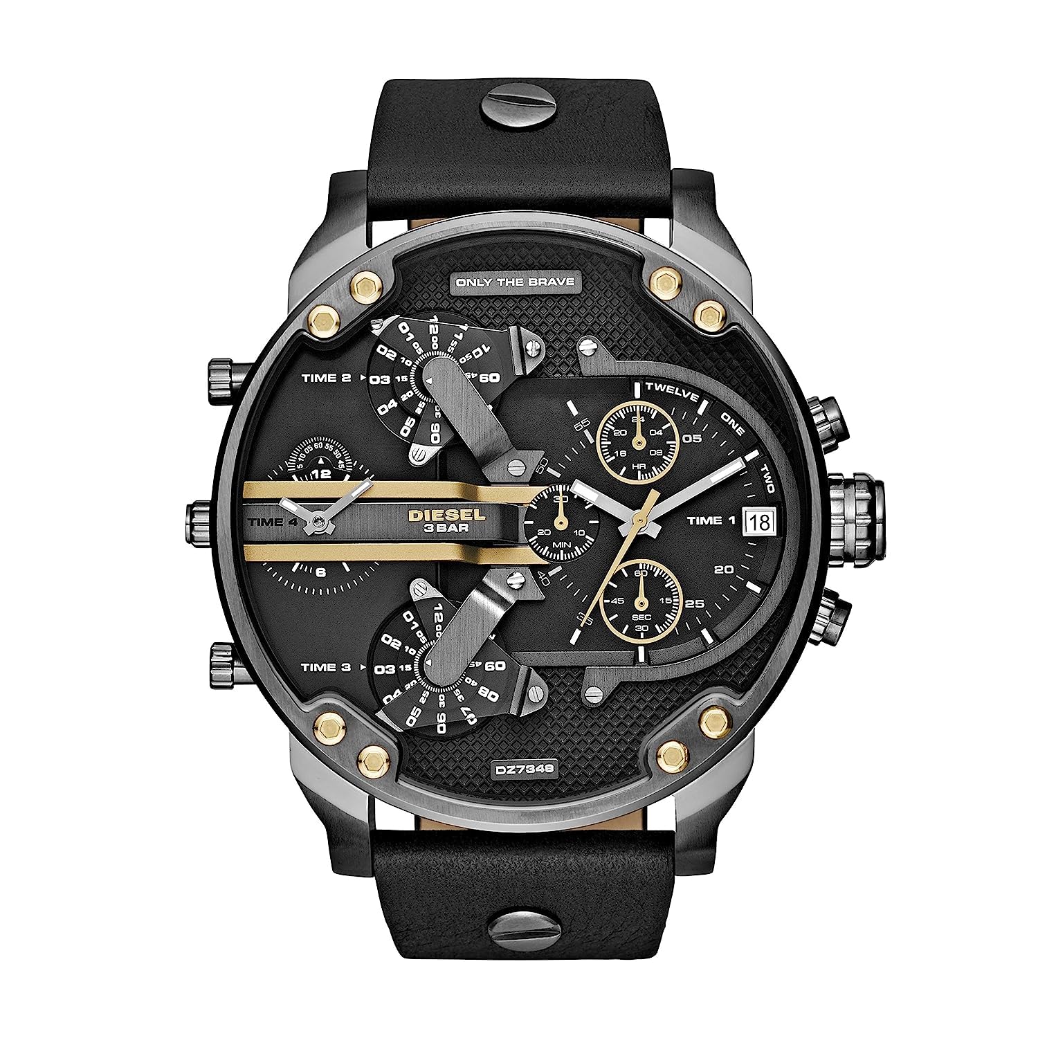 DieselMr. Daddy 2.0 Black Dial Black Leather Mens Watch DZ7348 (B0C8DJDVYQ) Amazon Price History, Amazon Price Tracker