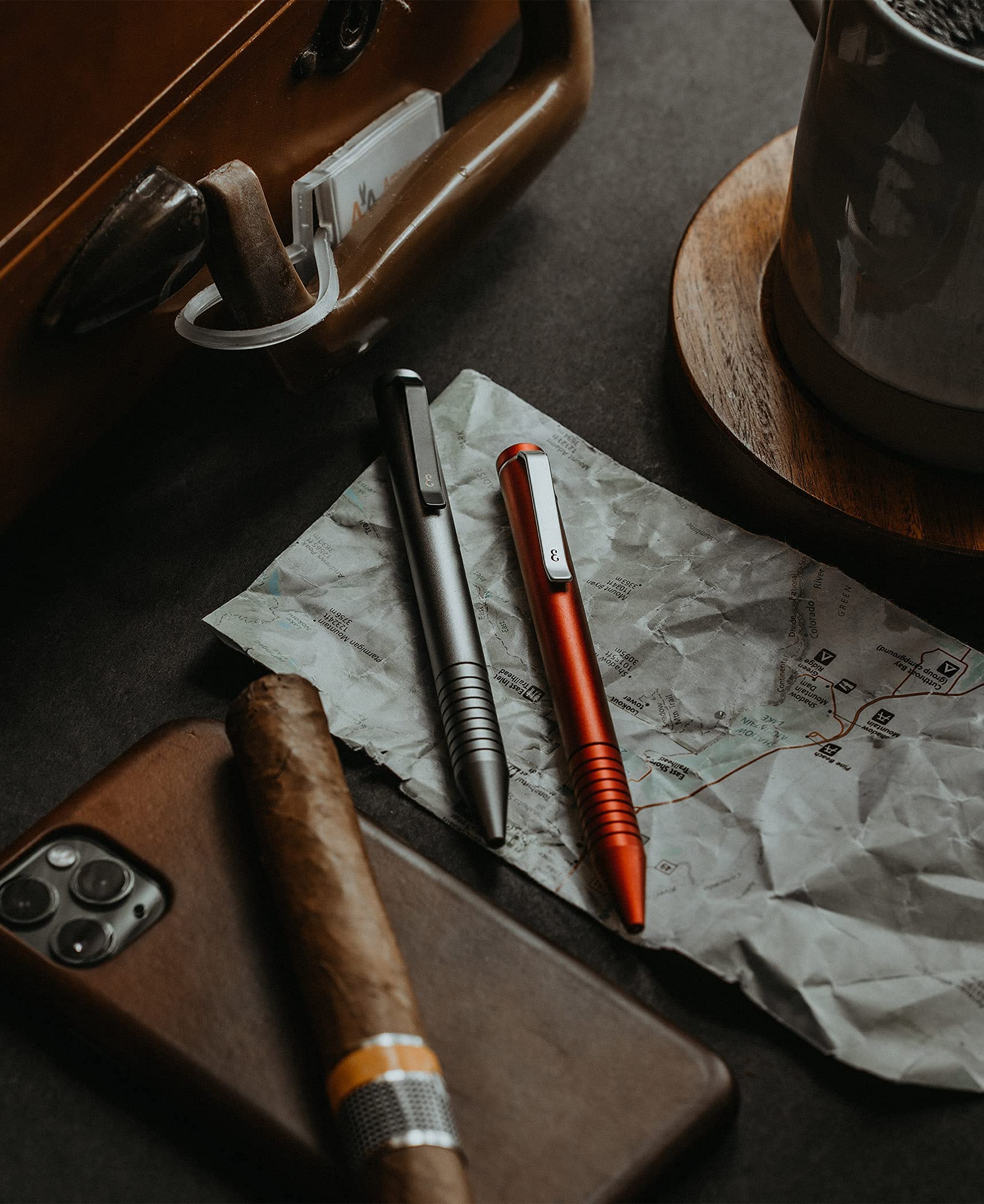 Everyman Gunmetal Grafton Mini Twist Pen Mini Edc Refillable