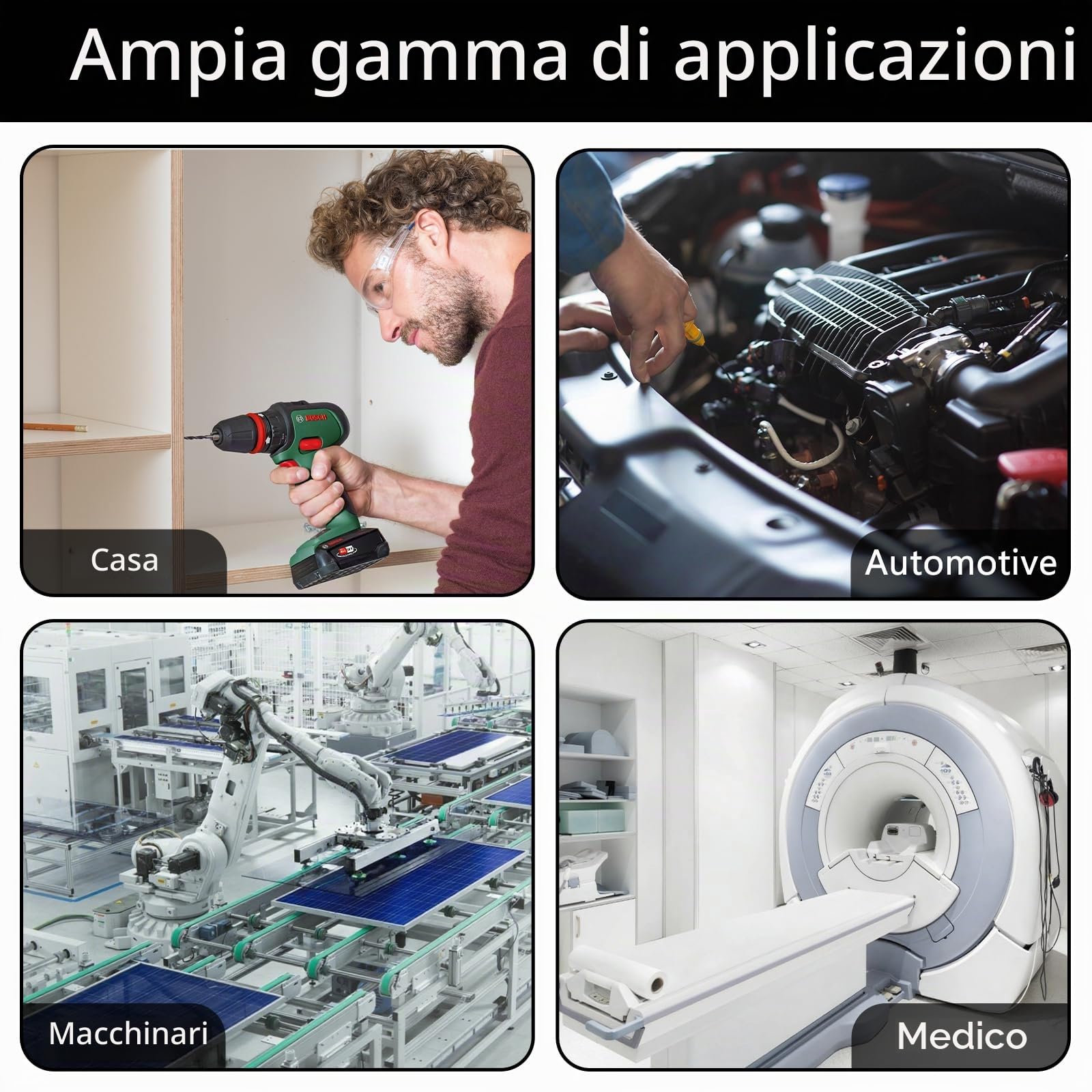30 Pezzi M6 Rondelle Acciaio, M6 x 25 Rondelle Piatte | Rondelle Acciaio Inox Nero, Rondella Piatta Distanziatori Rotondi in Metallo per Viti, Bulloni, Dadi