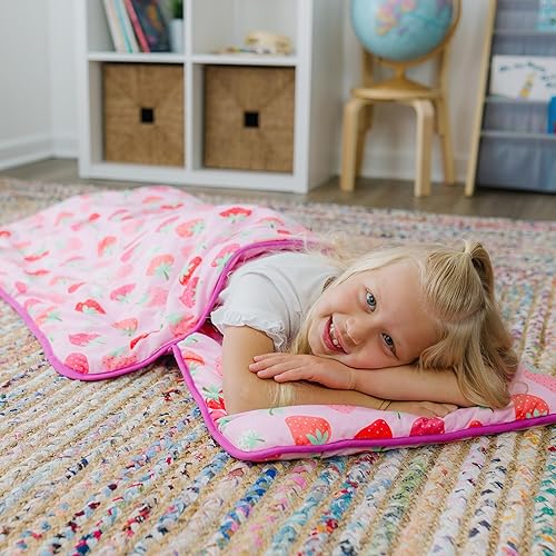Miniatura 2 de Wildkin Tapete de felpa para siesta para niños, suave, acogedor, conveniente para guardería y preescolar, parche de fresa