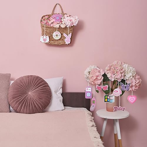 Miniatura 6 de ANGOLIO Ambientador colgante para automóvil Y2K, 12 unidades, mariposa morada, Y2K, ambientadores de aire para bebé, accesorios para el interior del